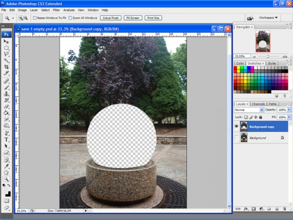 Creation of Summer Globe: Step 1
